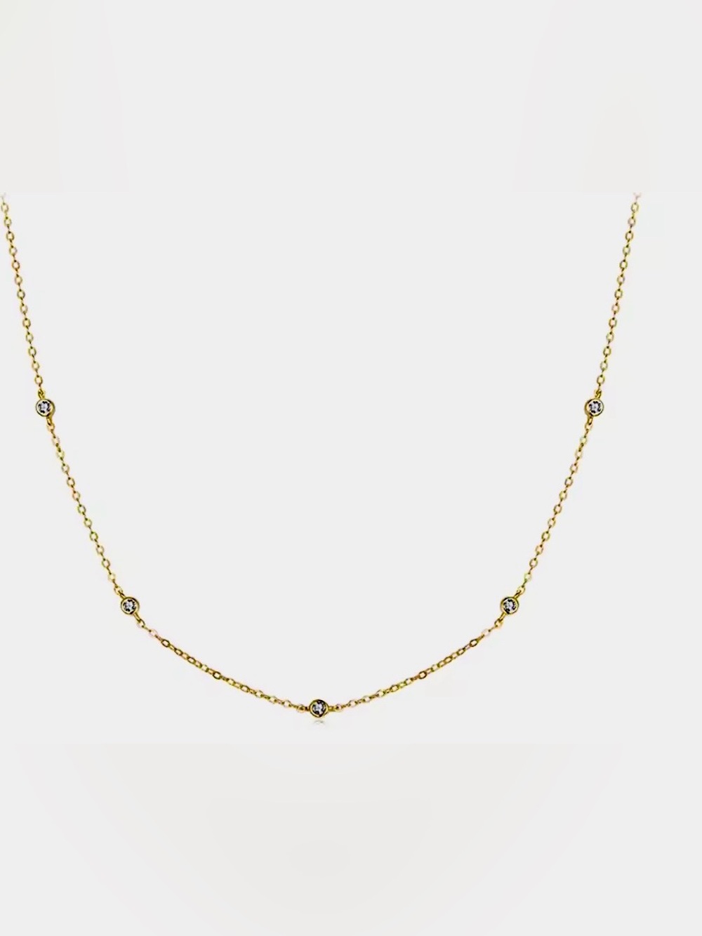 Deal‼️1/4ct Diamond Necklace Minimalist Yellow Gold over 925 Silver. Pendant - Picture 4 of 12